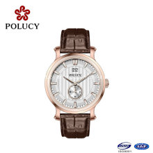 Fashionable Genuine Leather Custom Brand Rose Gold Watch 2016 Vogue Watch